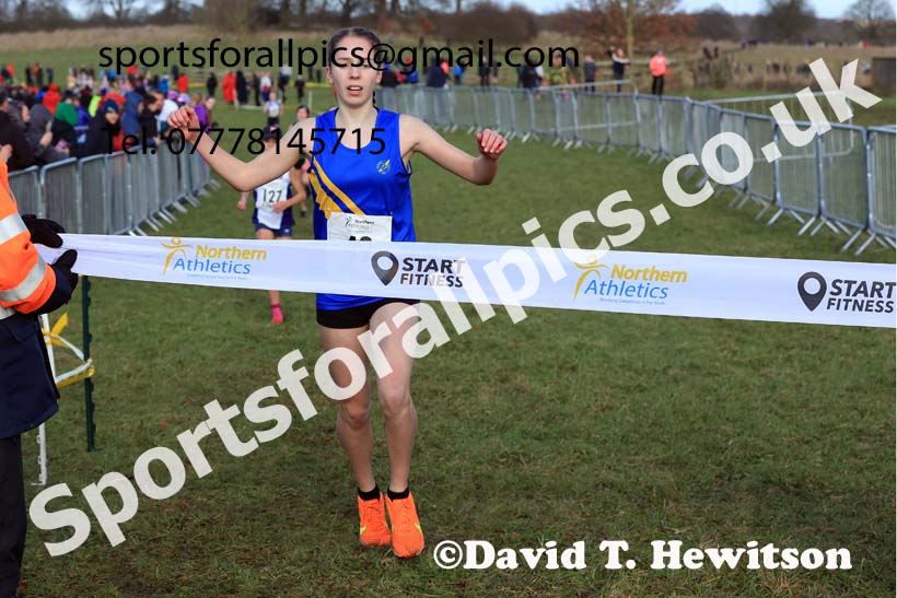 Girls Under-13s 2024 Northern Cross Country Champs., Sedgefield. Photo: David T. Hewitson/Sports for All Pics